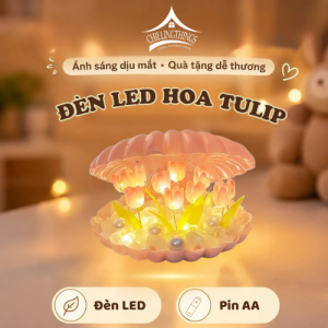 đèn ngủ LED hoa tulip