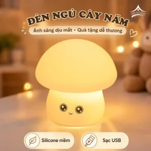đèn ngủ silicon hình cây nấm