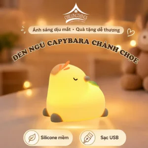 đèn ngủ silicon capybara chảnh chọe