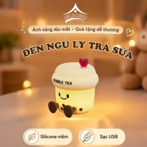 đèn ngủ silicon cốc trà sữa